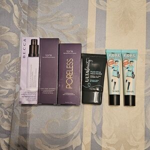 Face Primer Bundle (6 full size items: Becca, Tarte, Benefit, Ulta)